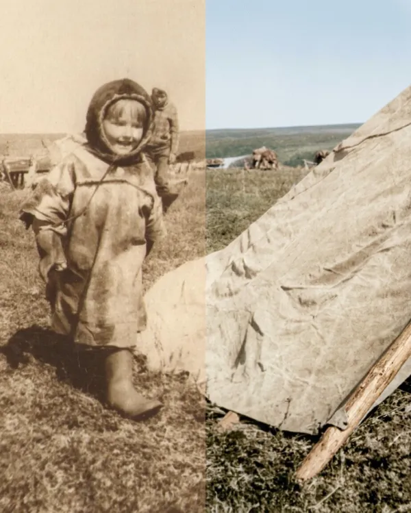 Before-and-after AI photo restoration sample (model V6)